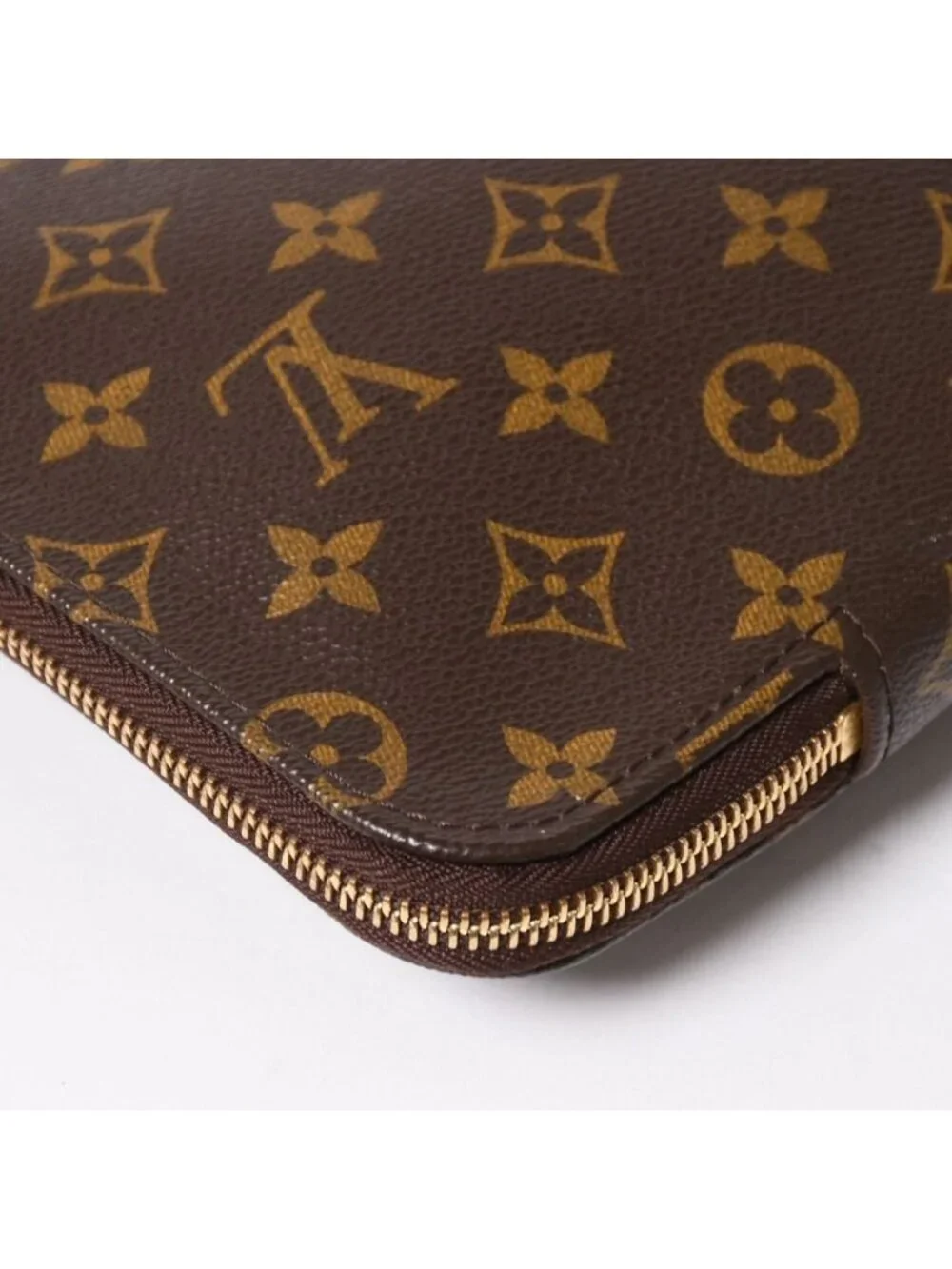 Louis Vuitton Clutch Poche Document Monogram Gold